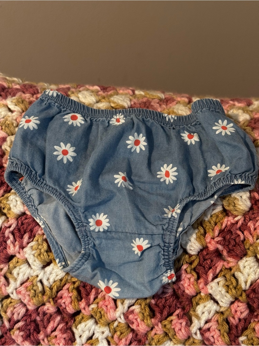 Tucker + Tate Blue Daisy Print Diaper Cover